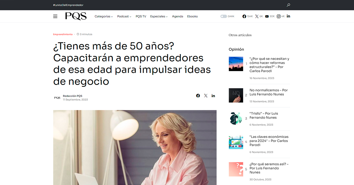 ¿Tienes más de 50 años? Capacitarán a emprendedores de esa edad para impulsar ideas de negocio
