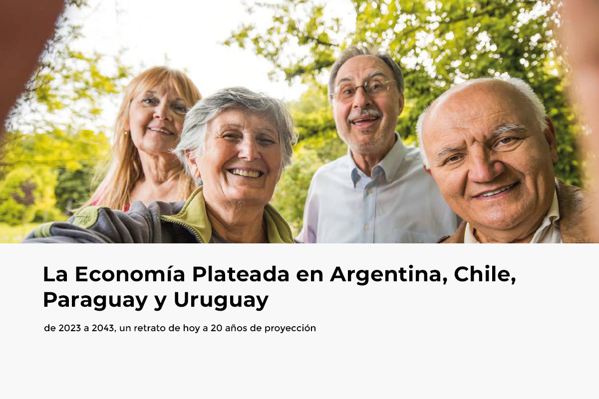 La economía plateada en Argentina, Chile, Paraguay y Uruguay: de 2023 a 2043, un retrato de hoy a 20 años de proyección